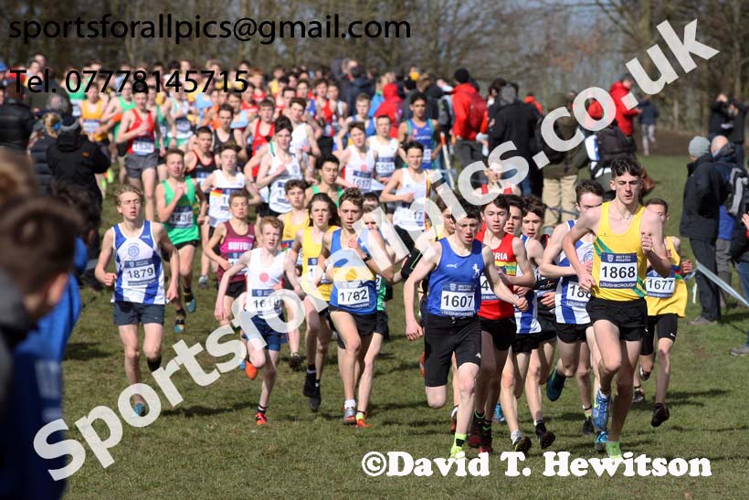 Boys under-15s 2019 British Athletics Inter Counties Cross Country, Prestwood Hall, Loughborough. Photo:  David T. Hewitson/Sports for All Pics